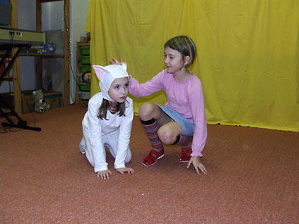 Vnon posezen s druhky a rodii